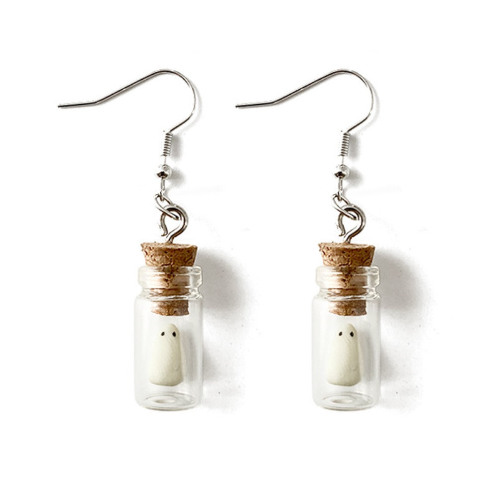 Wholesale Halloween Luminous Soft Clay Glowing Glass Earrings Necklace